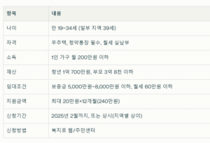 청년월세지원